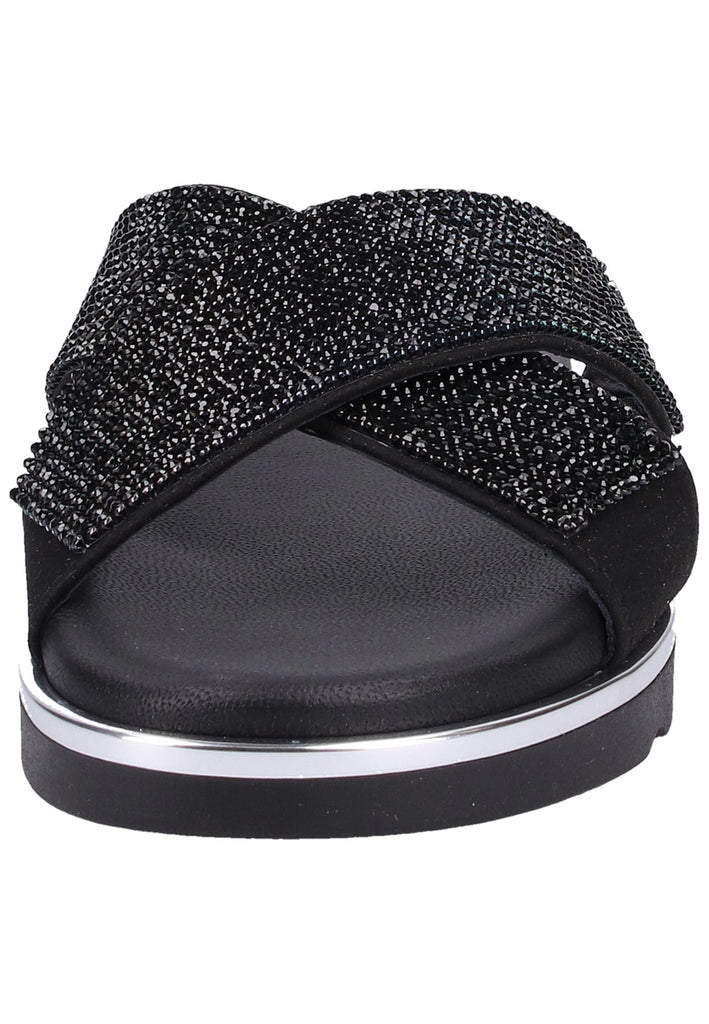 Scapa Pantoletten Lederimitat Schwarz