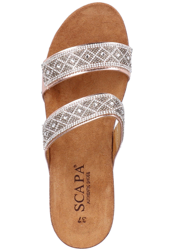 Scapa Pantoletten Lederimitat Weiß