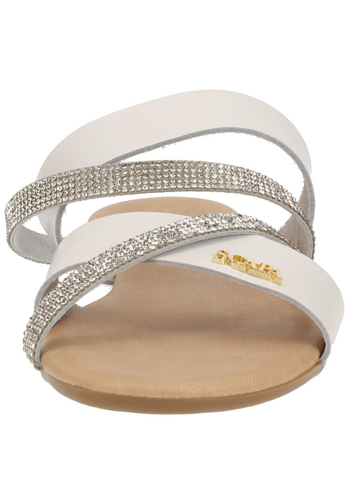 Scapa Pantoletten Lederimitat Weiß