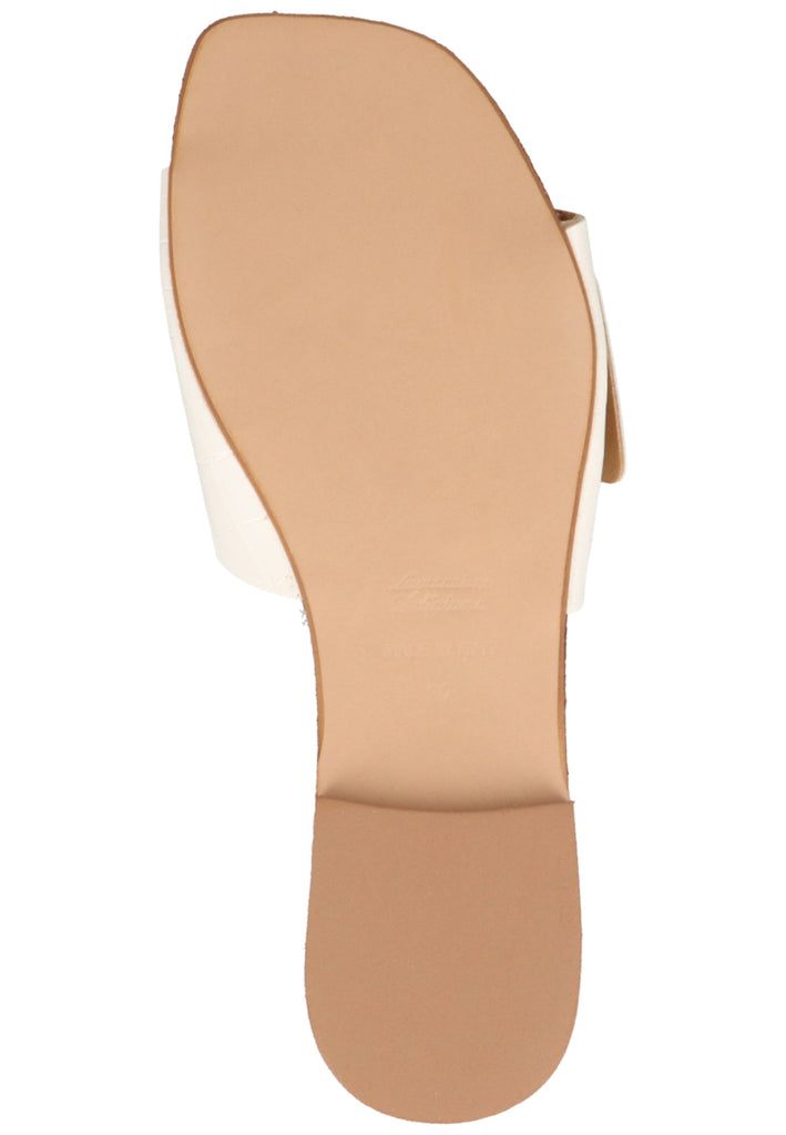 Scapa Pantoletten Lederimitat Weiß