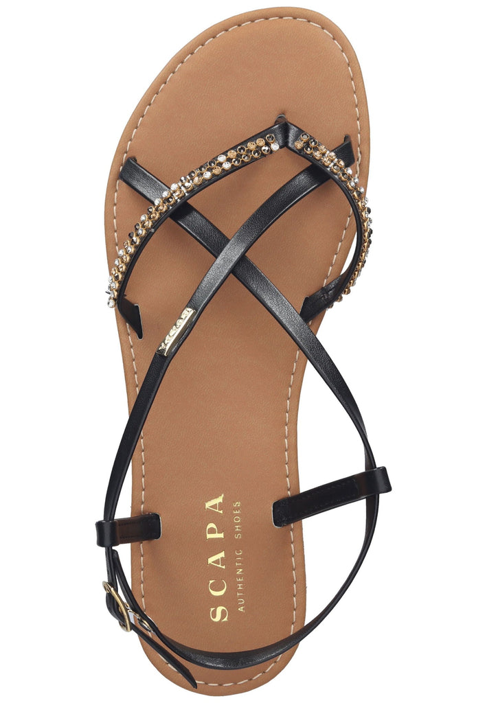 Scapa Sandalen Leder Schwarz