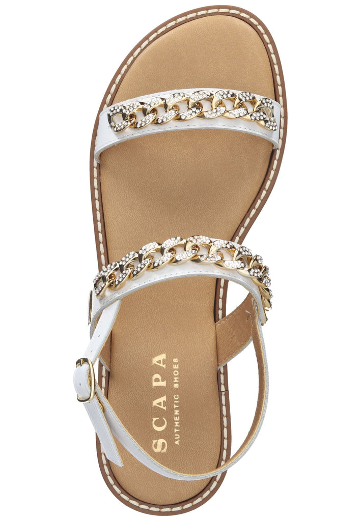 Scapa Sandalen Leder Weiß