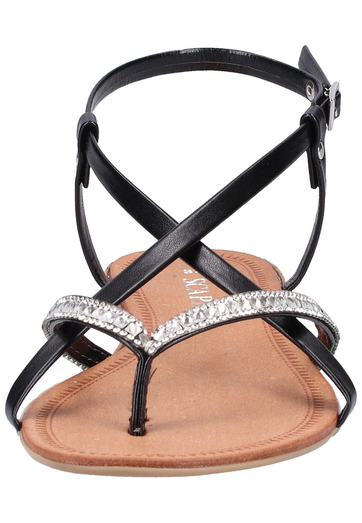 Scapa Sandalen Lederimitat Schwarz