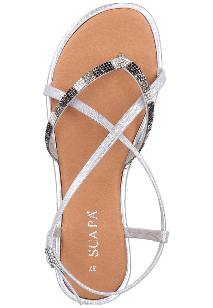 Scapa Sandalen Lederimitat Silber