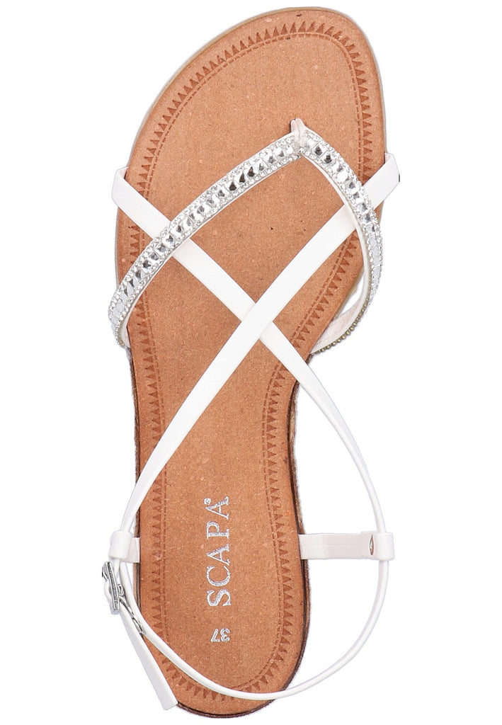 Scapa Sandalen Lederimitat Weiß