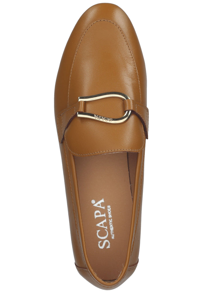 Scapa Slipper Leder Cognac