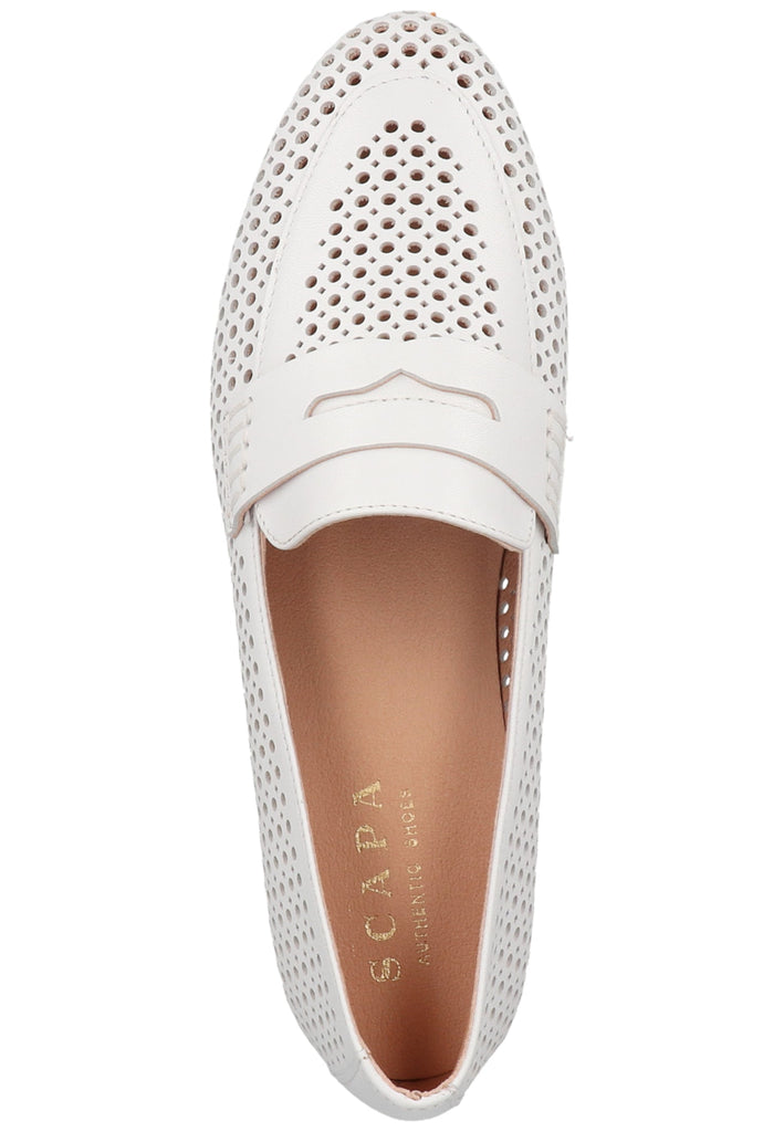 Scapa Slipper Leder Weiß