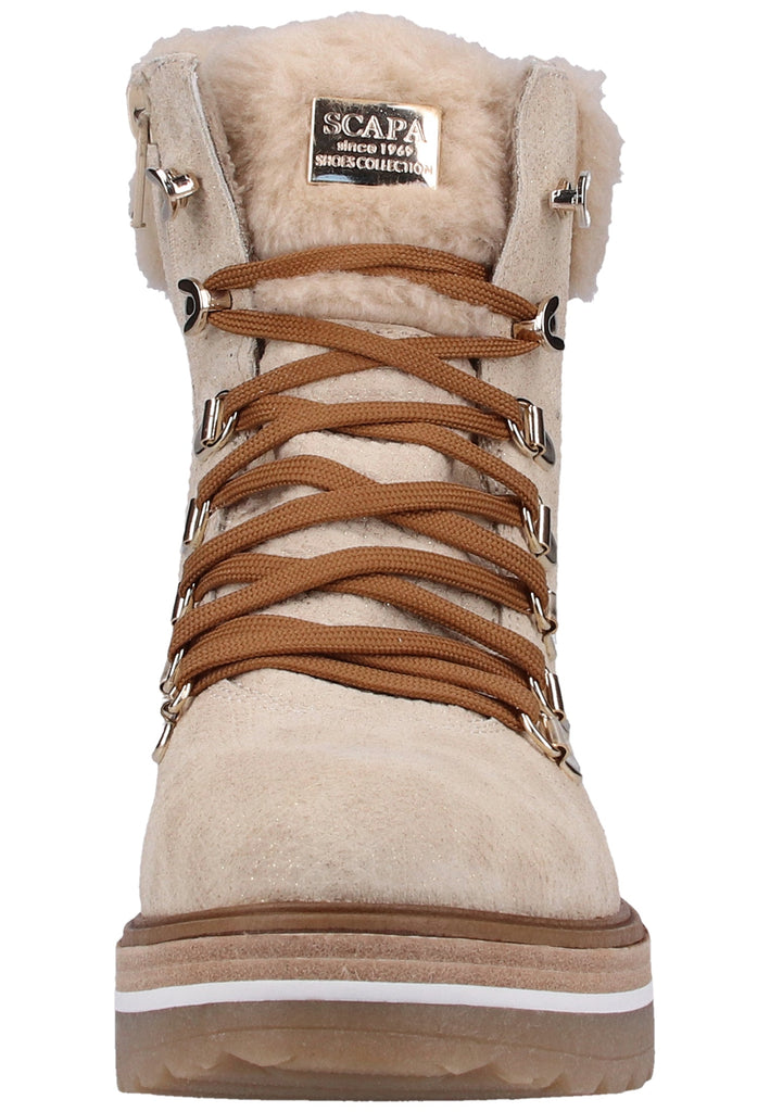 Scapa Stiefelette Leder/Textil Beige