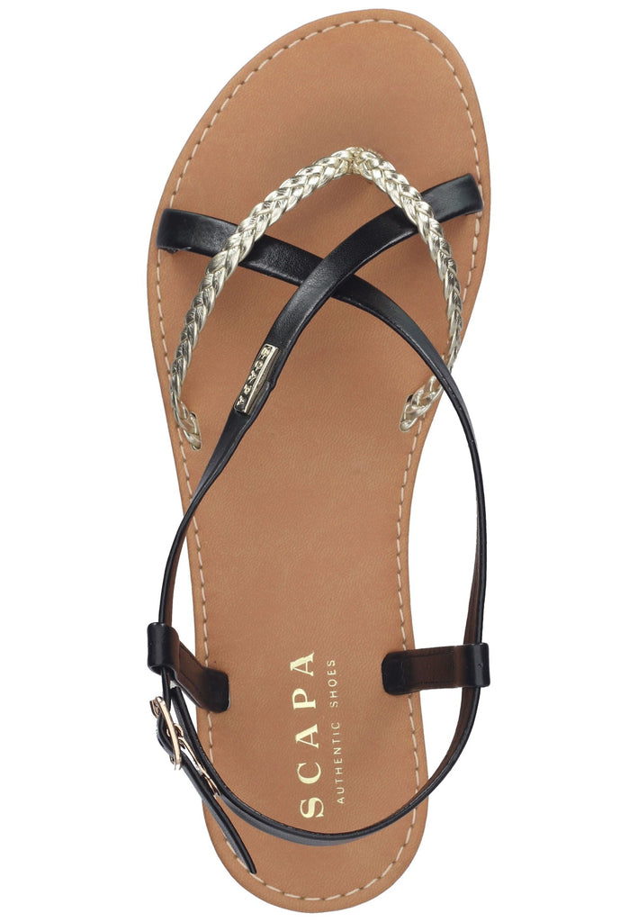 Scapa Zehensteg Leder Schwarz