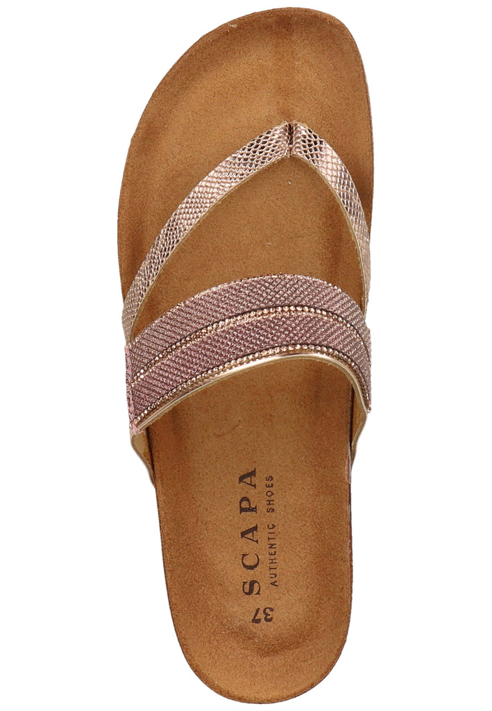 Scapa Zehensteg Lederimitat Rot