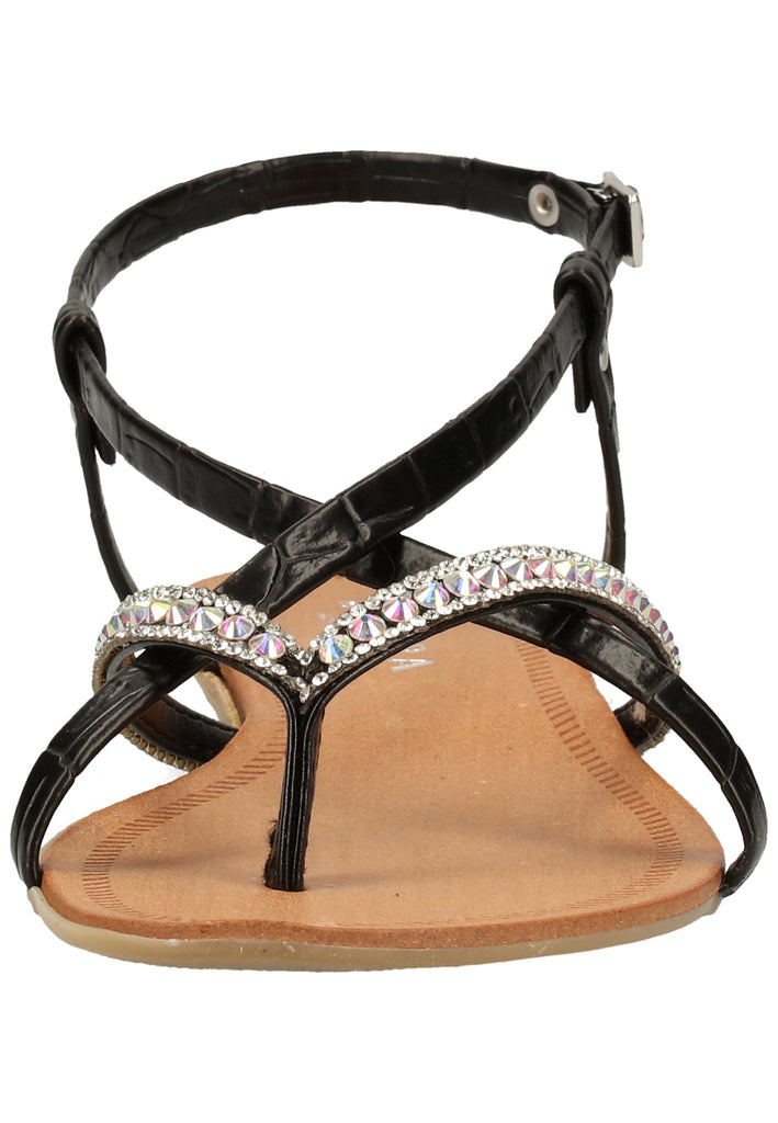 Scapa Zehensteg Lederimitat Schwarz