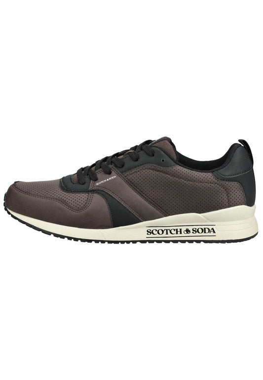 SCOTCH & SODA Sneaker Lederimitat Braun/Schwarz
