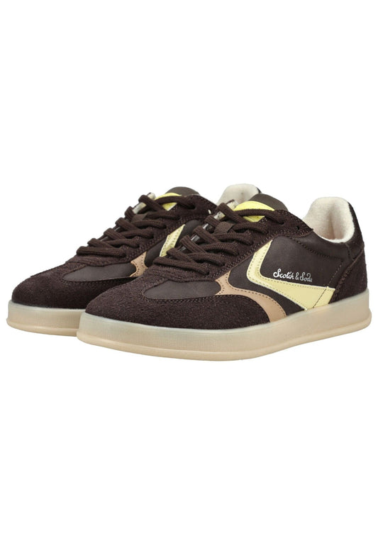 SCOTCH & SODA Sneaker Lederimitat Dunkelbraun