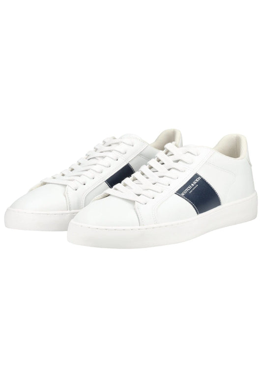 SCOTCH & SODA Sneaker Lederimitat Weiß/Navy