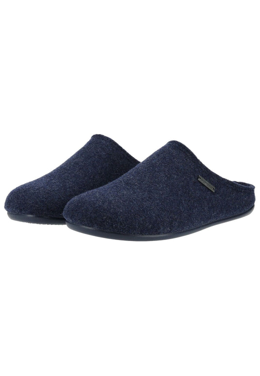 Shepherd Hausschuhe Filz Marine