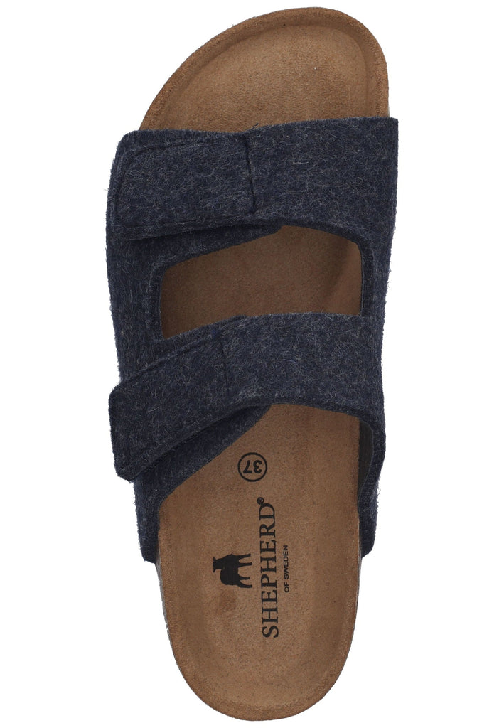 Shepherd Hausschuhe Filz Navy
