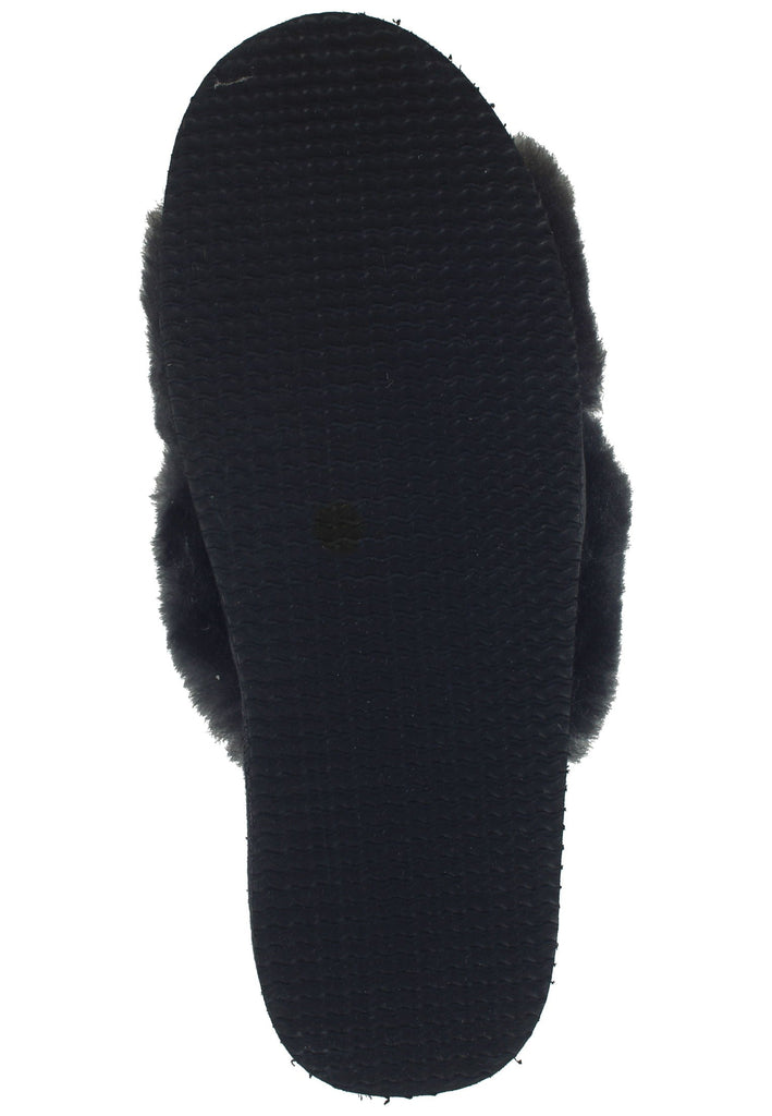 Shepherd Hausschuhe Lammfell Asphalt