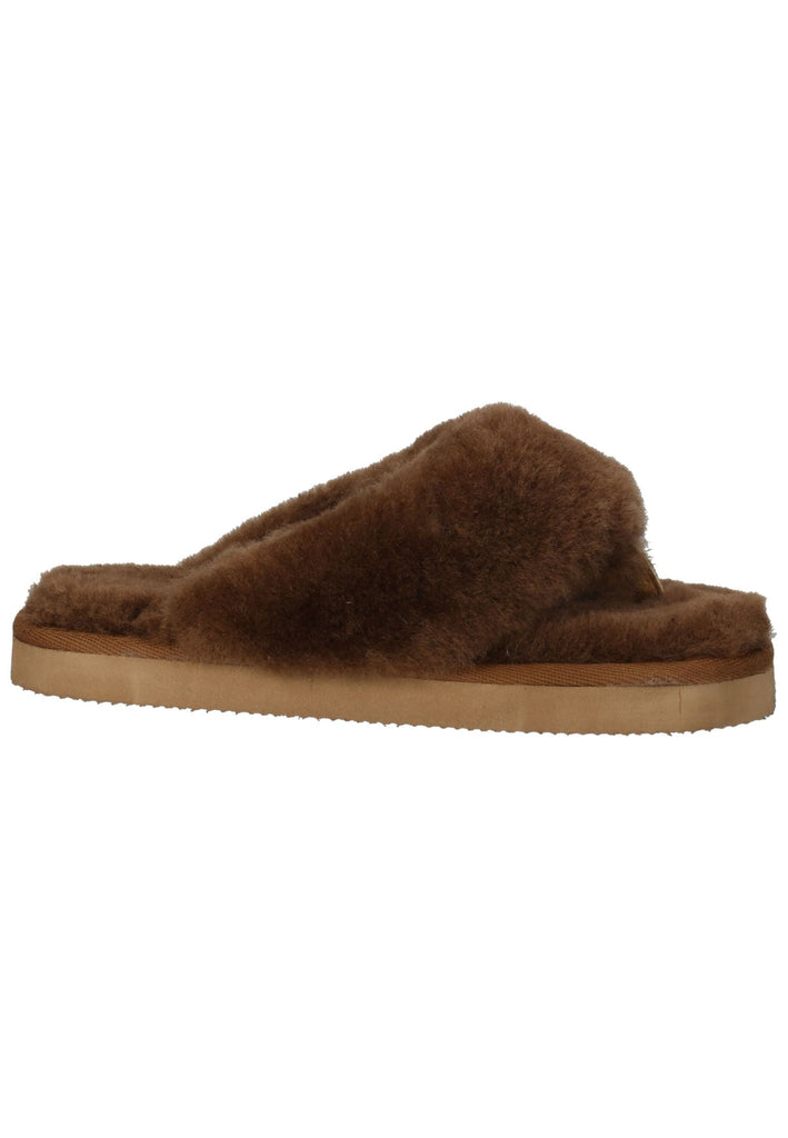 Shepherd Hausschuhe Lammfell Braun