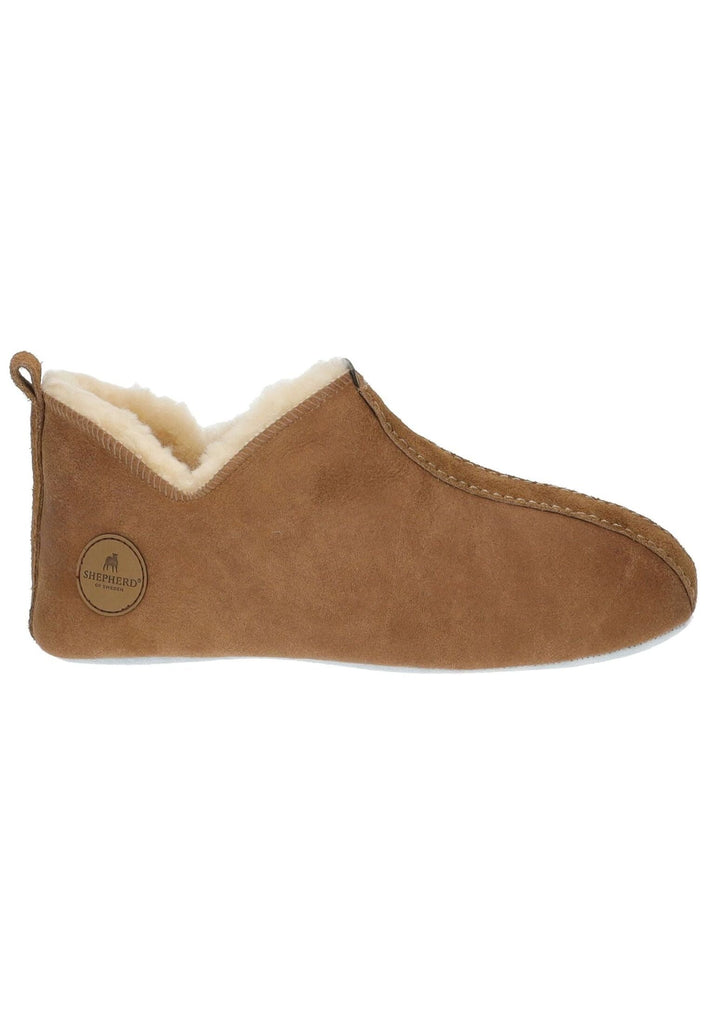Shepherd Hausschuhe Lammfell Cognac
