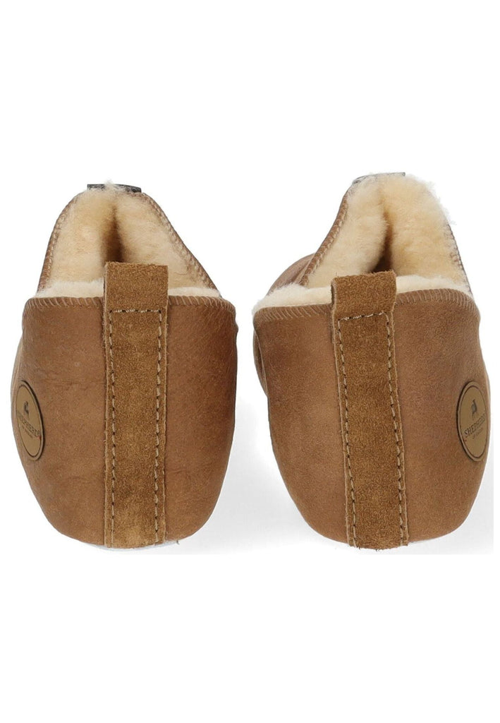 Shepherd Hausschuhe Lammfell Cognac