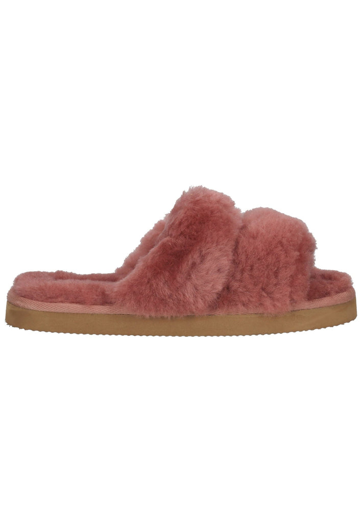 Shepherd Hausschuhe Lammfell Rot/Pink