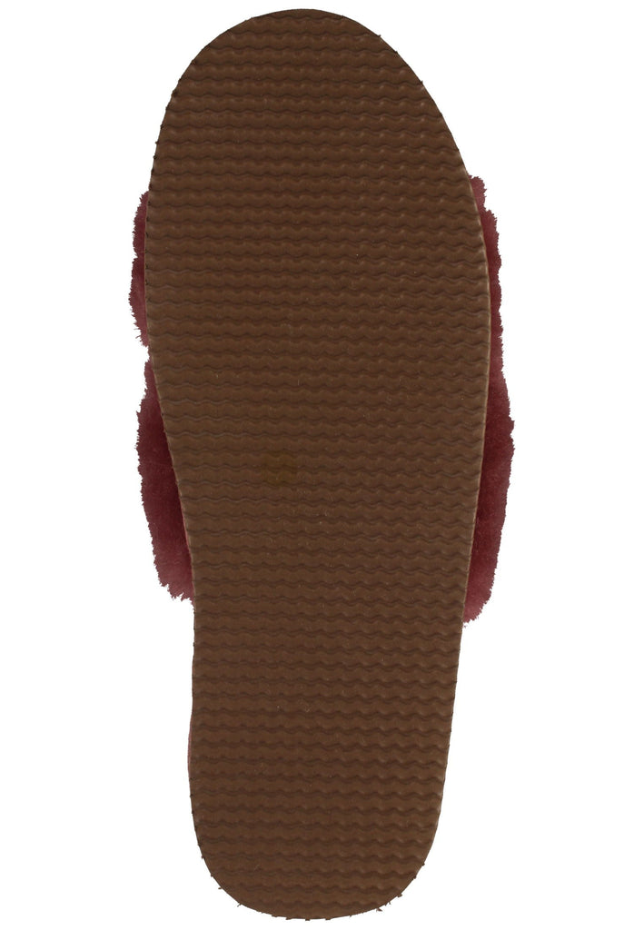 Shepherd Hausschuhe Lammfell Rot/Pink