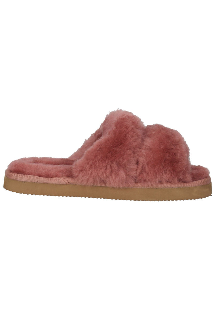 Shepherd Hausschuhe Lammfell Rot/Pink
