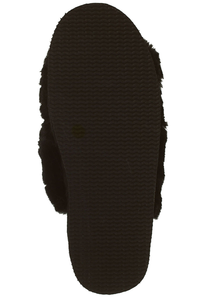 Shepherd Hausschuhe Lammfell Schwarz