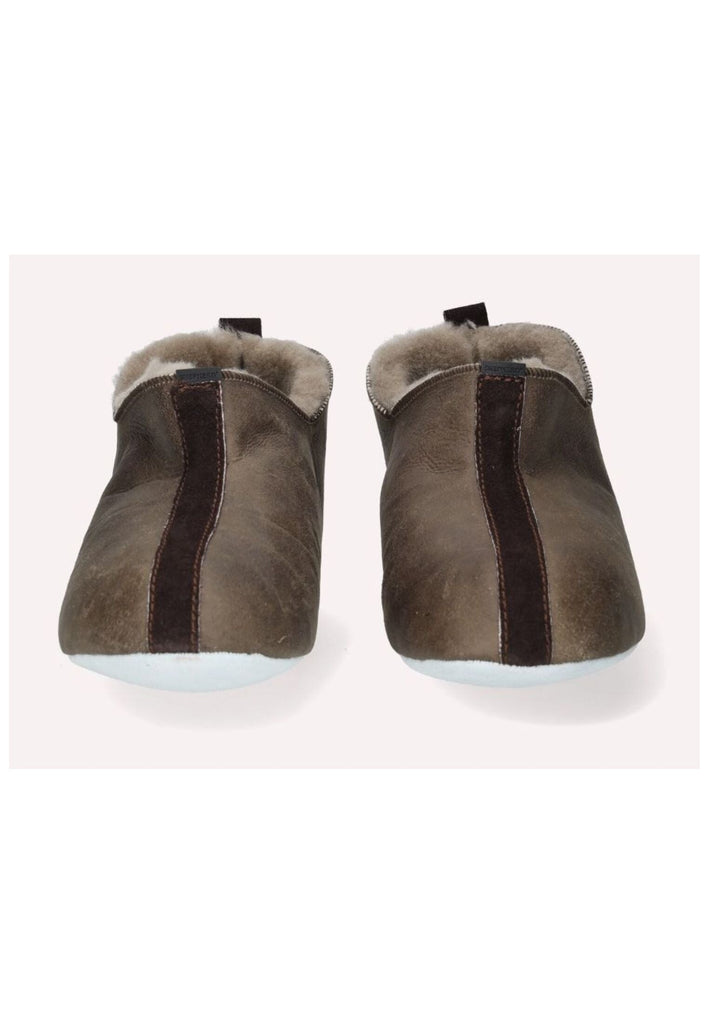 Shepherd Hausschuhe Lammfell Stone Warmfutter