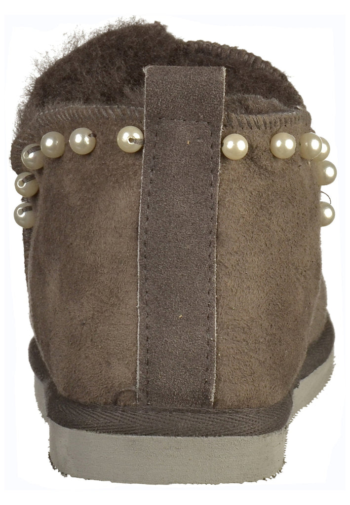 Shepherd Hausschuhe Leder Asphalt