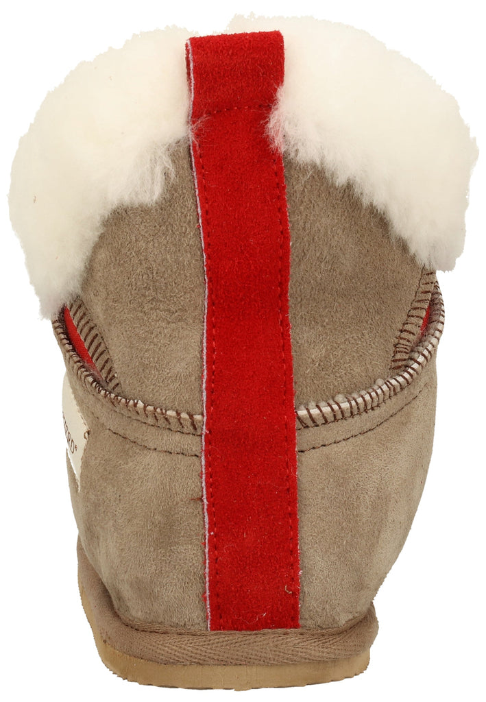 Shepherd Hausschuhe Leder Beige Warmfutter