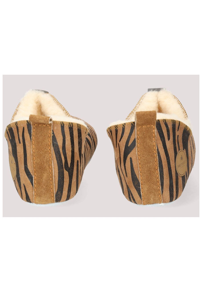 Shepherd Hausschuhe Leder Braun/Schwarz Warmfutter