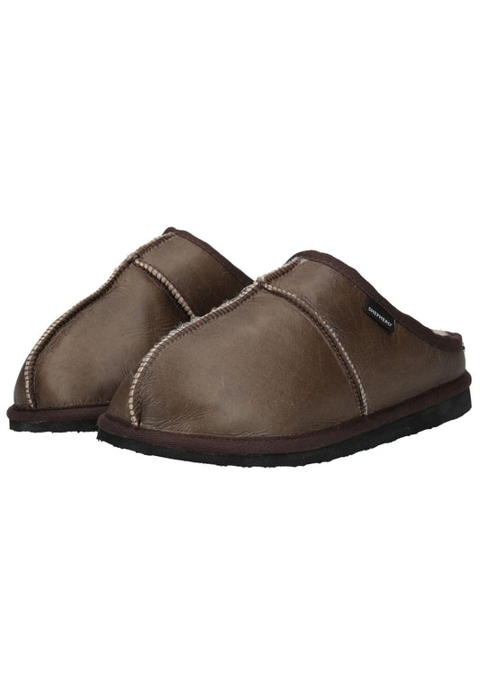 Shepherd Hausschuhe Leder Braun Warmfutter