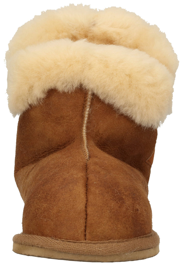 Shepherd Hausschuhe Leder Cognac