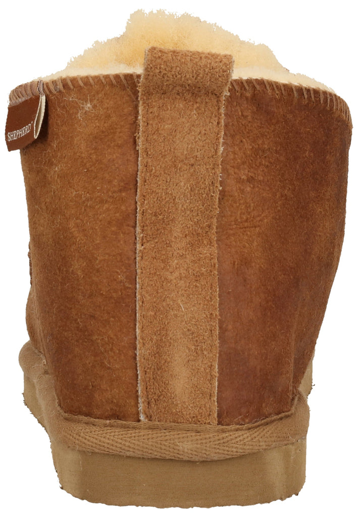 Shepherd Hausschuhe Leder Cognac