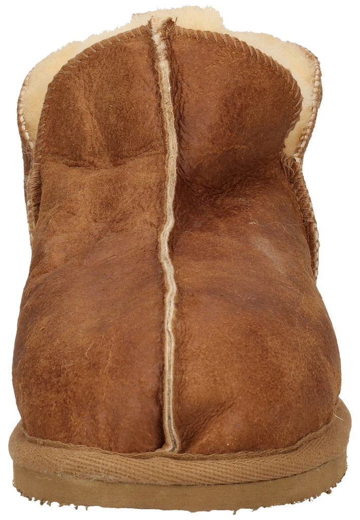 Shepherd Hausschuhe Leder Cognac