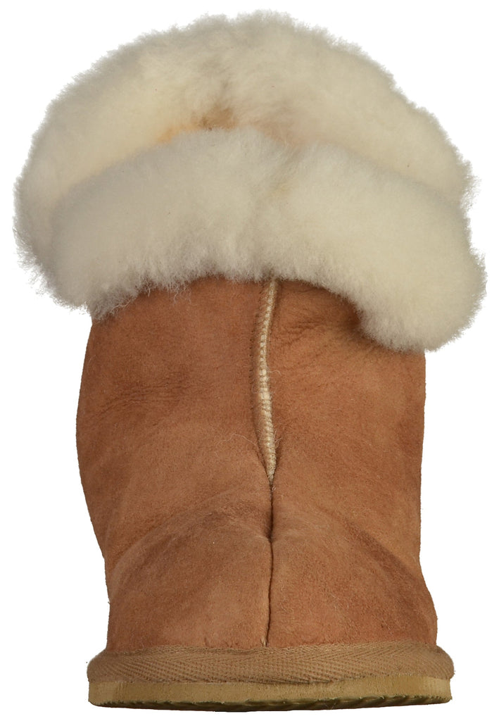Shepherd Hausschuhe Leder Cognac Warmfutter