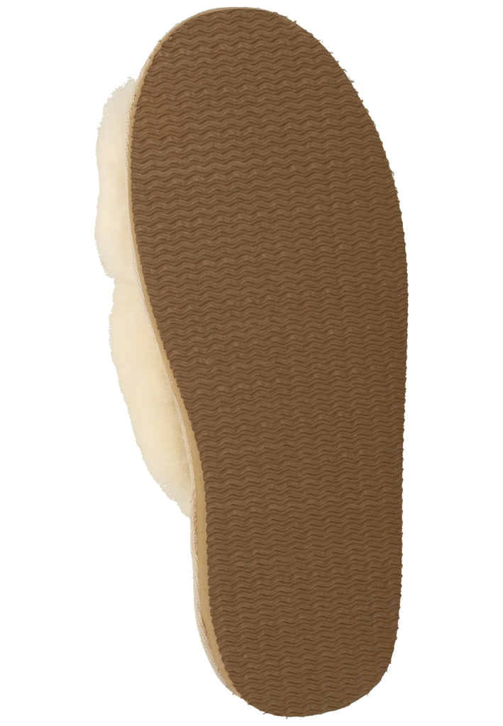 Shepherd Hausschuhe Leder Creme