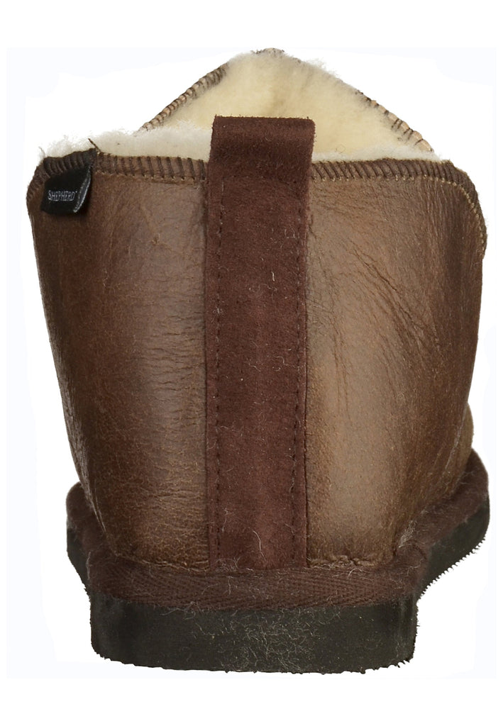 Shepherd Hausschuhe Leder Dunkelbraun Warmfutter