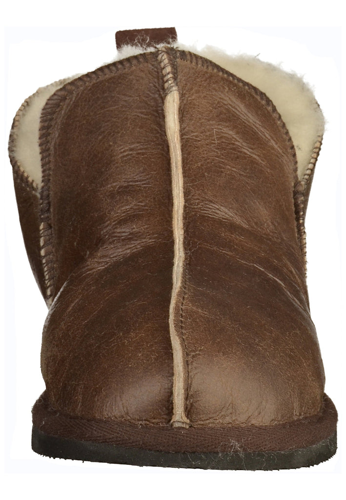Shepherd Hausschuhe Leder Dunkelbraun Warmfutter