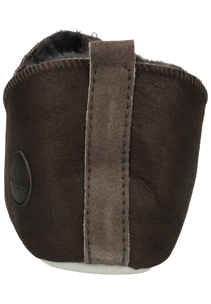 Shepherd Hausschuhe Leder Dunkelgrau