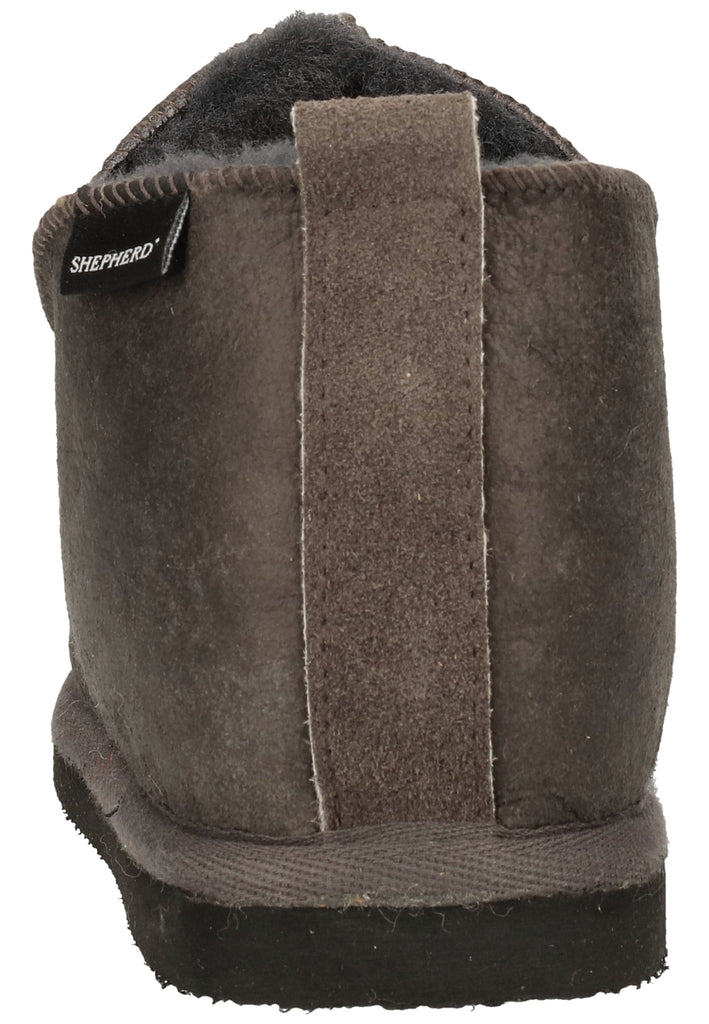 Shepherd Hausschuhe Leder Dunkelgrau