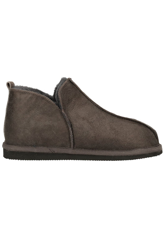 Shepherd Hausschuhe Leder Dunkelgrau