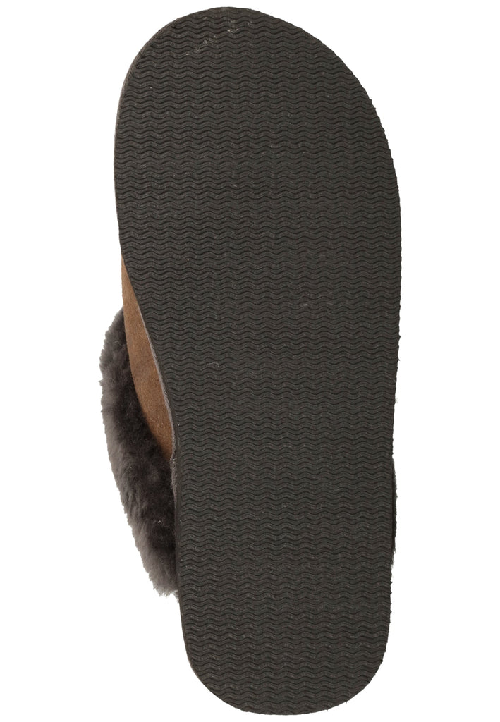 Shepherd Hausschuhe Leder Dunkelgrau
