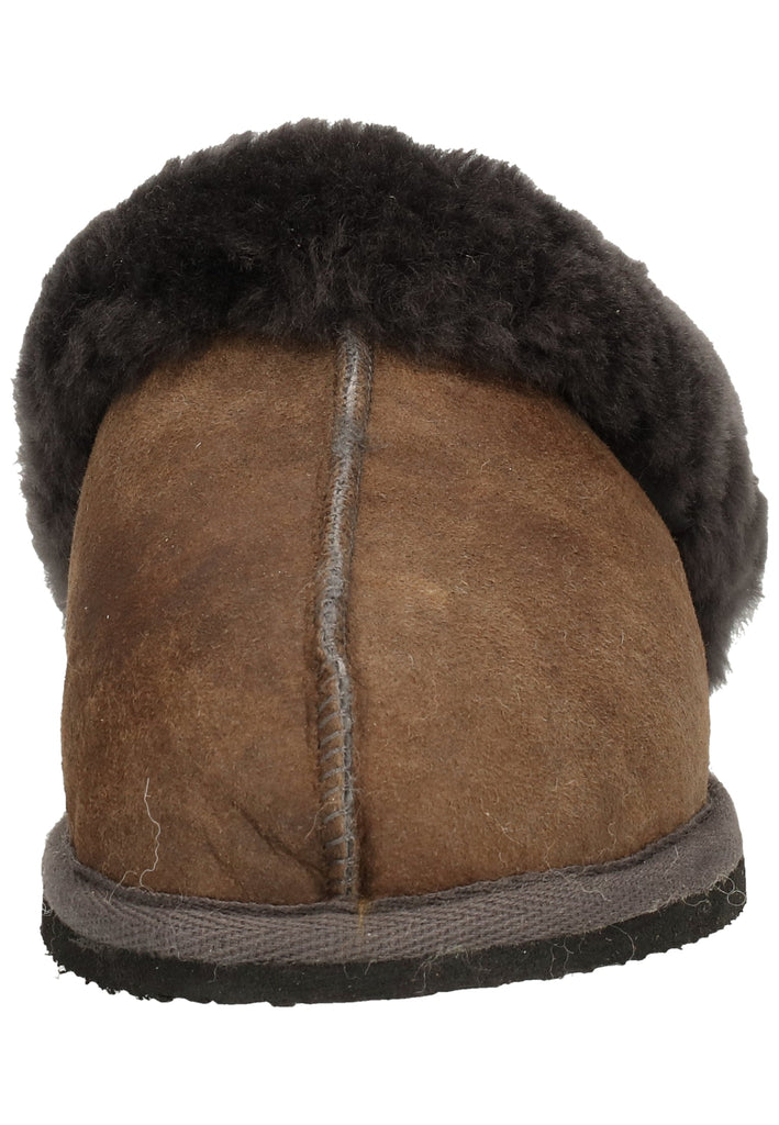 Shepherd Hausschuhe Leder Dunkelgrau