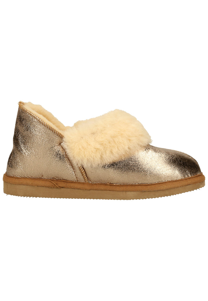 Shepherd Hausschuhe Leder Gold