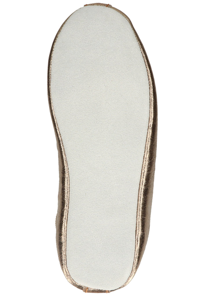 Shepherd Hausschuhe Leder Gold Warmfutter