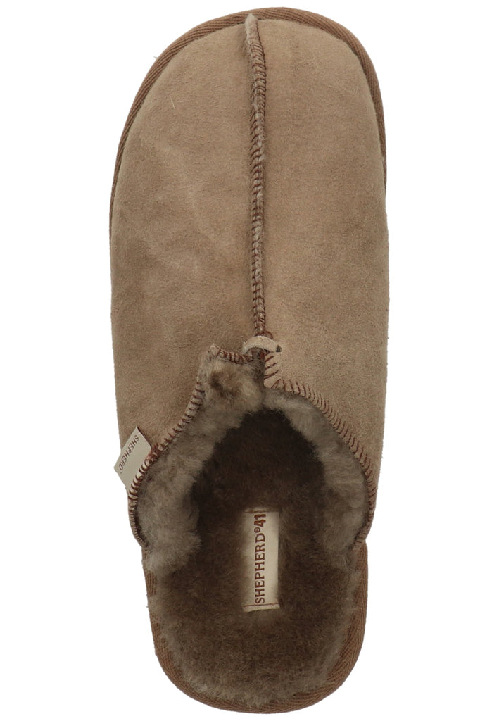 Shepherd Hausschuhe Leder Grau