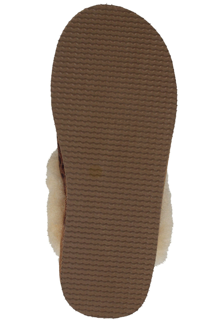 Shepherd Hausschuhe Leder Kastanie Warmfutter