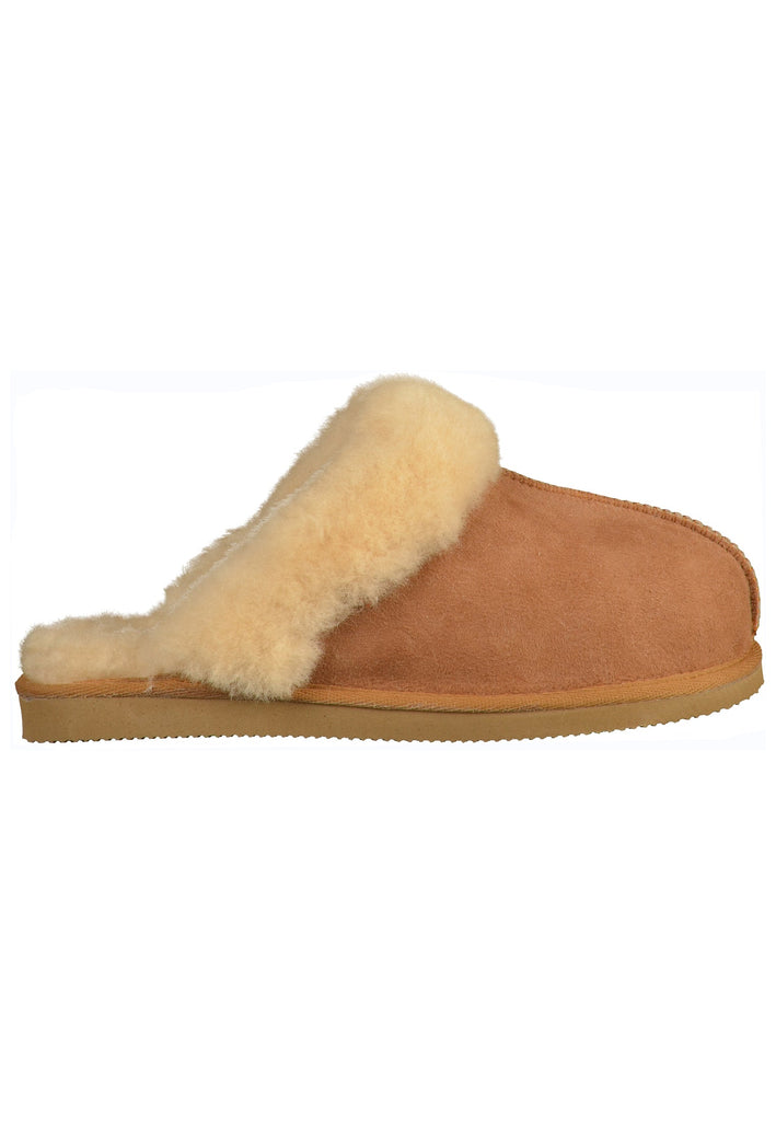 Shepherd Hausschuhe Leder Kastanie Warmfutter